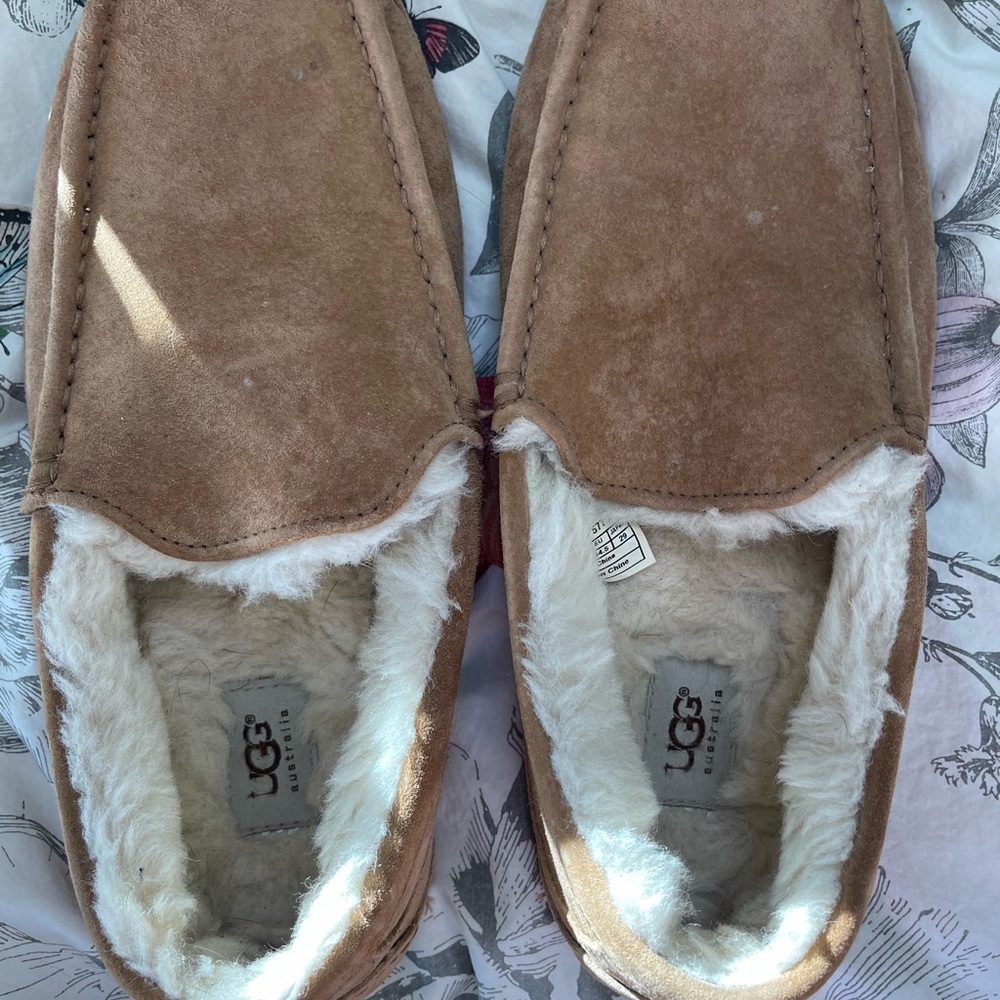 Men’s Ascot Ugg slippers. Size 11. Chestnut. Suede